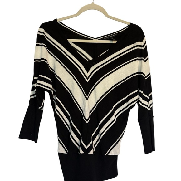 White House Black Market Sweaters - White House Black Market V-Neck Chevron Sweater